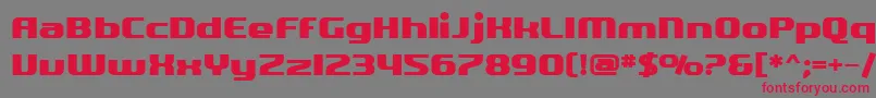 SF Quartzite Bold Font – Red Fonts on Gray Background