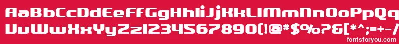 SF Quartzite Bold Font – White Fonts on Red Background