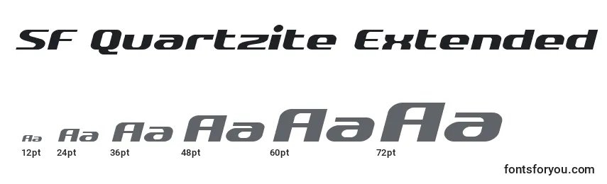 SF Quartzite Extended Oblique Font Sizes