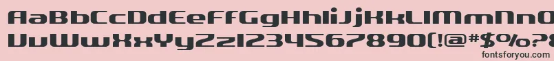 フォントSF Quartzite Extended – ピンクの背景に黒い文字