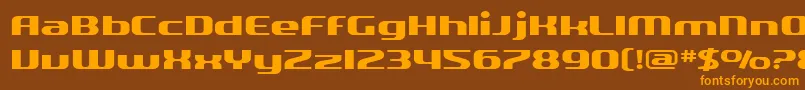 Fonte SF Quartzite Extended – fontes laranjas em um fundo marrom