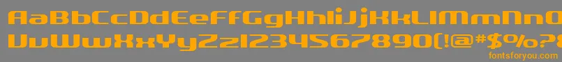 Шрифт SF Quartzite Extended – оранжевые шрифты на сером фоне