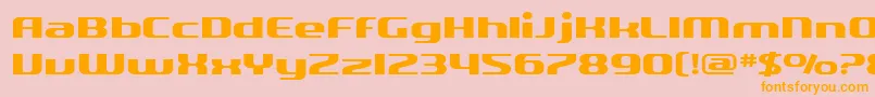 Fonte SF Quartzite Extended – fontes laranjas em um fundo rosa