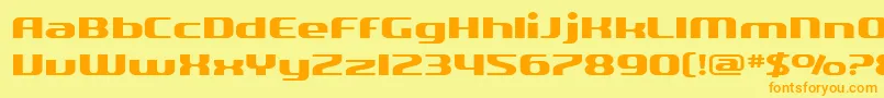 fuente SF Quartzite Extended – Fuentes Naranjas Sobre Fondo Amarillo