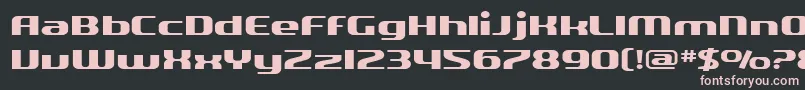 SF Quartzite Extended Font – Pink Fonts on Black Background