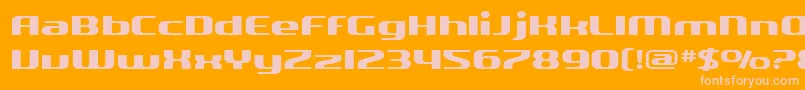 SF Quartzite Extended Font – Pink Fonts on Orange Background