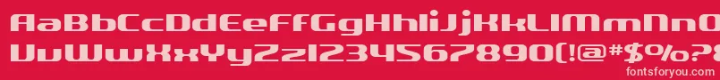 SF Quartzite Extended-Schriftart – Rosa Schriften auf rotem Hintergrund