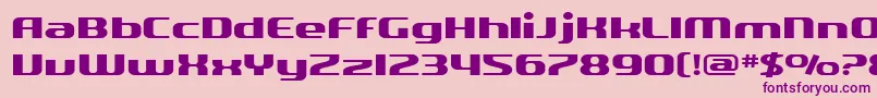 SF Quartzite Extended-Schriftart – Violette Schriften auf rosa Hintergrund