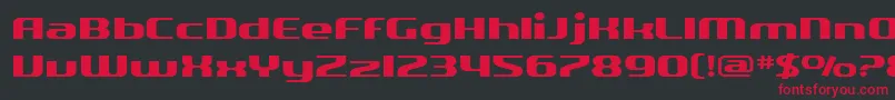 SF Quartzite Extended Font – Red Fonts on Black Background
