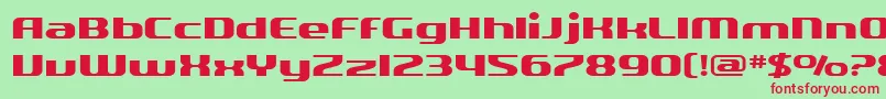 SF Quartzite Extended Font – Red Fonts on Green Background