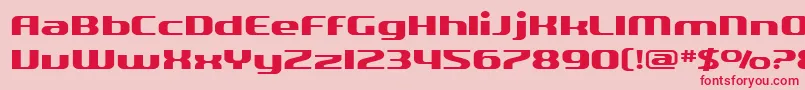 SF Quartzite Extended-Schriftart – Rote Schriften auf rosa Hintergrund
