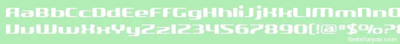 Police SF Quartzite Extended – polices blanches sur fond vert