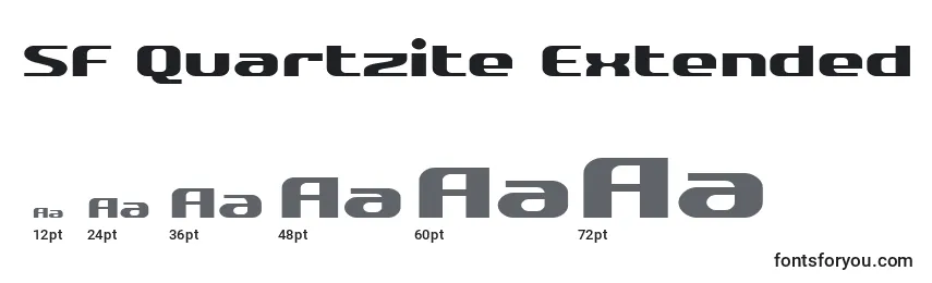 Размеры шрифта SF Quartzite Extended