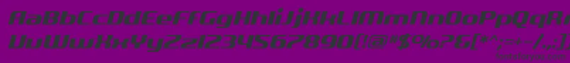 Czcionka SF Quartzite Oblique – czarne czcionki na fioletowym tle