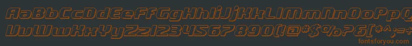 Weitere Informationen zur SF Quartzite Shaded Oblique-Schriftart SF Quartzite Shaded Oblique-Schriftart – Braune Schriften auf schwarzem Hintergrund