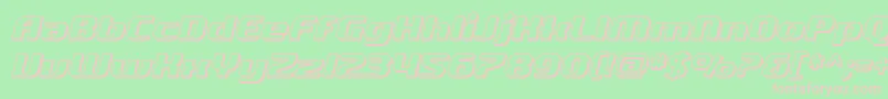 SF Quartzite Shaded Oblique Font – Pink Fonts on Green Background