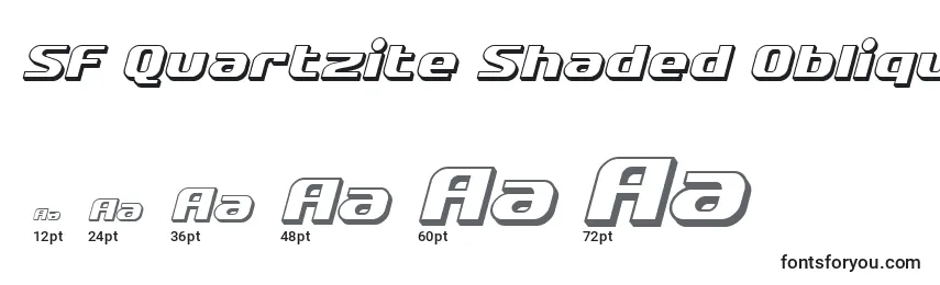 Größen der Schriftart SF Quartzite Shaded Oblique