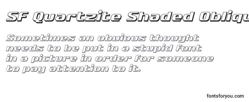 Шрифт SF Quartzite Shaded Oblique