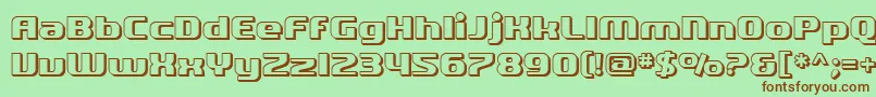 SF Quartzite Shaded Font – Brown Fonts on Green Background