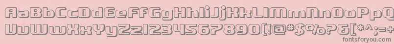 SF Quartzite Shaded Font – Gray Fonts on Pink Background