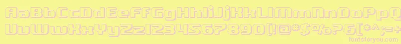 SF Quartzite Shaded Font – Pink Fonts on Yellow Background