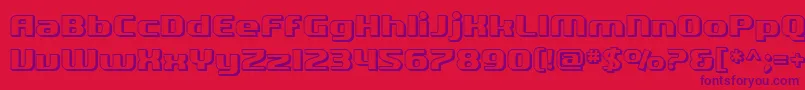 SF Quartzite Shaded Font – Purple Fonts on Red Background