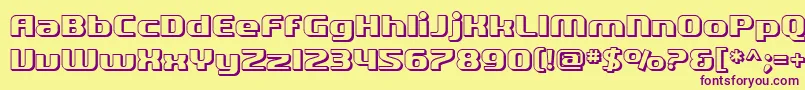 SF Quartzite Shaded Font – Purple Fonts on Yellow Background