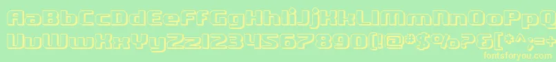 SF Quartzite Shaded Font – Yellow Fonts on Green Background