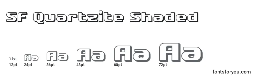 Размеры шрифта SF Quartzite Shaded
