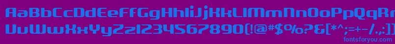 SF Quartzite Font – Blue Fonts on Purple Background