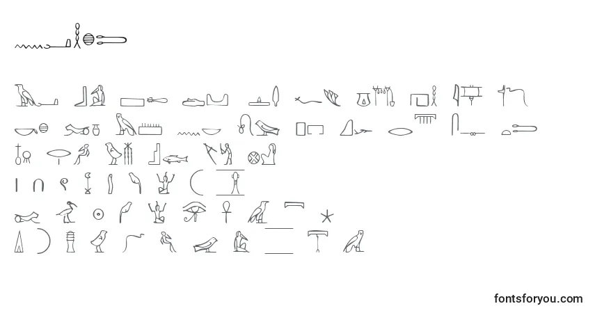 Fuente Nahkt - alfabeto, números, caracteres especiales
