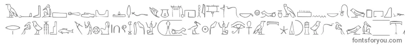 Nahkt-Schriftart – Graue Schriften auf weißem Hintergrund