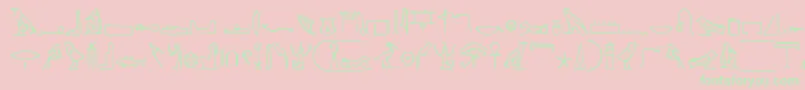 Nahkt Font – Green Fonts on Pink Background