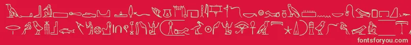 Nahkt Font – Green Fonts on Red Background