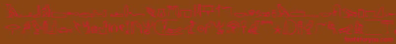 Nahkt Font – Red Fonts on Brown Background