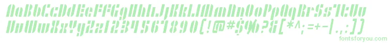 フォントSF RetroSplice Condensed – 緑のフォント