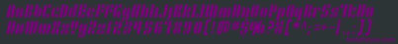 SF RetroSplice Condensed Font – Purple Fonts on Black Background