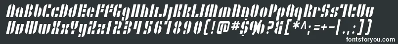 フォントSF RetroSplice Condensed – 黒い背景に白い文字