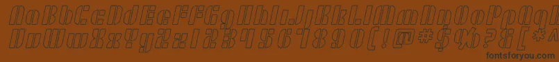 SF RetroSplice Outline Font – Black Fonts on Brown Background