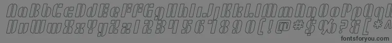 fuente SF RetroSplice Outline – Fuentes Negras Sobre Fondo Gris