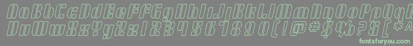SF RetroSplice Outline-Schriftart – Grüne Schriften auf grauem Hintergrund