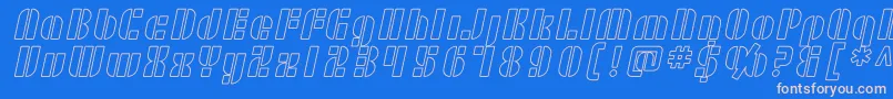 Police SF RetroSplice Outline – polices roses sur fond bleu