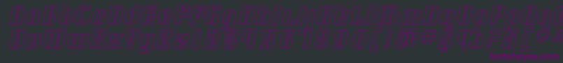 Шрифт SF RetroSplice Outline – фиолетовые шрифты на чёрном фоне