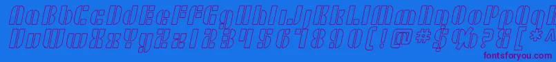 SF RetroSplice Outline-fontti – violetit fontit sinisellä taustalla