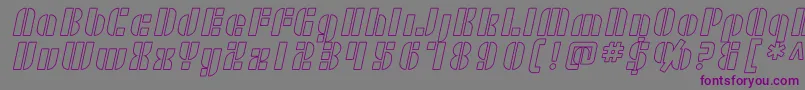 SF RetroSplice Outline Font – Purple Fonts on Gray Background