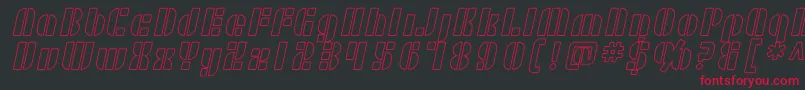 SF RetroSplice Outline Font – Red Fonts on Black Background