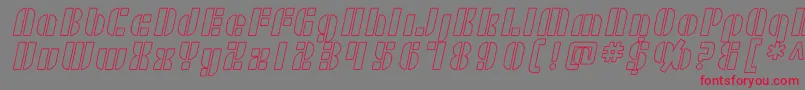 SF RetroSplice Outline Font – Red Fonts on Gray Background
