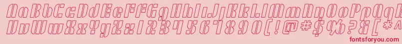 fuente SF RetroSplice Outline – Fuentes Rojas Sobre Fondo Rosa
