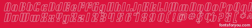 SF RetroSplice Outline Font – White Fonts on Red Background