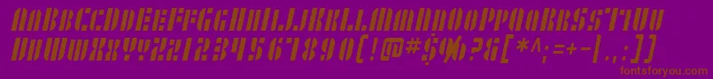 SF RetroSplice SC Condensed Font – Brown Fonts on Purple Background